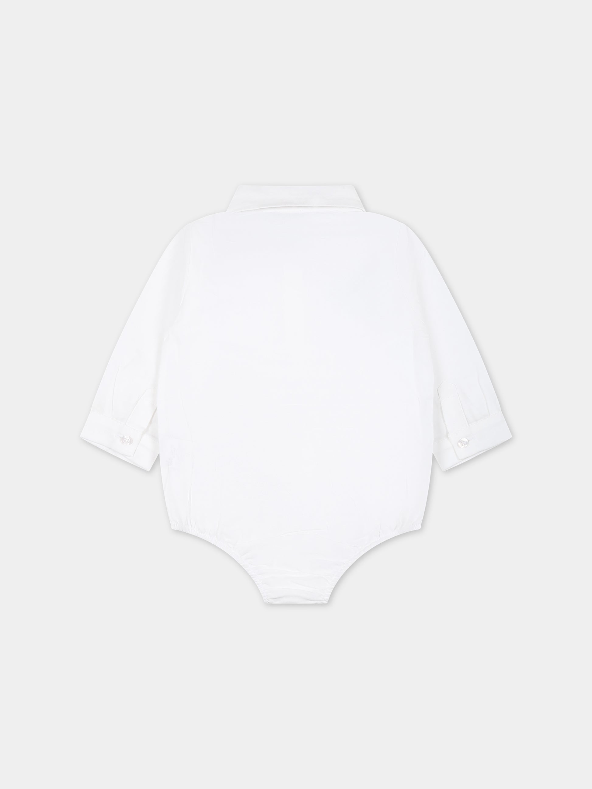 Camicia bianca per neonato con logo,Fay Kids,FSA510 Z0076 100