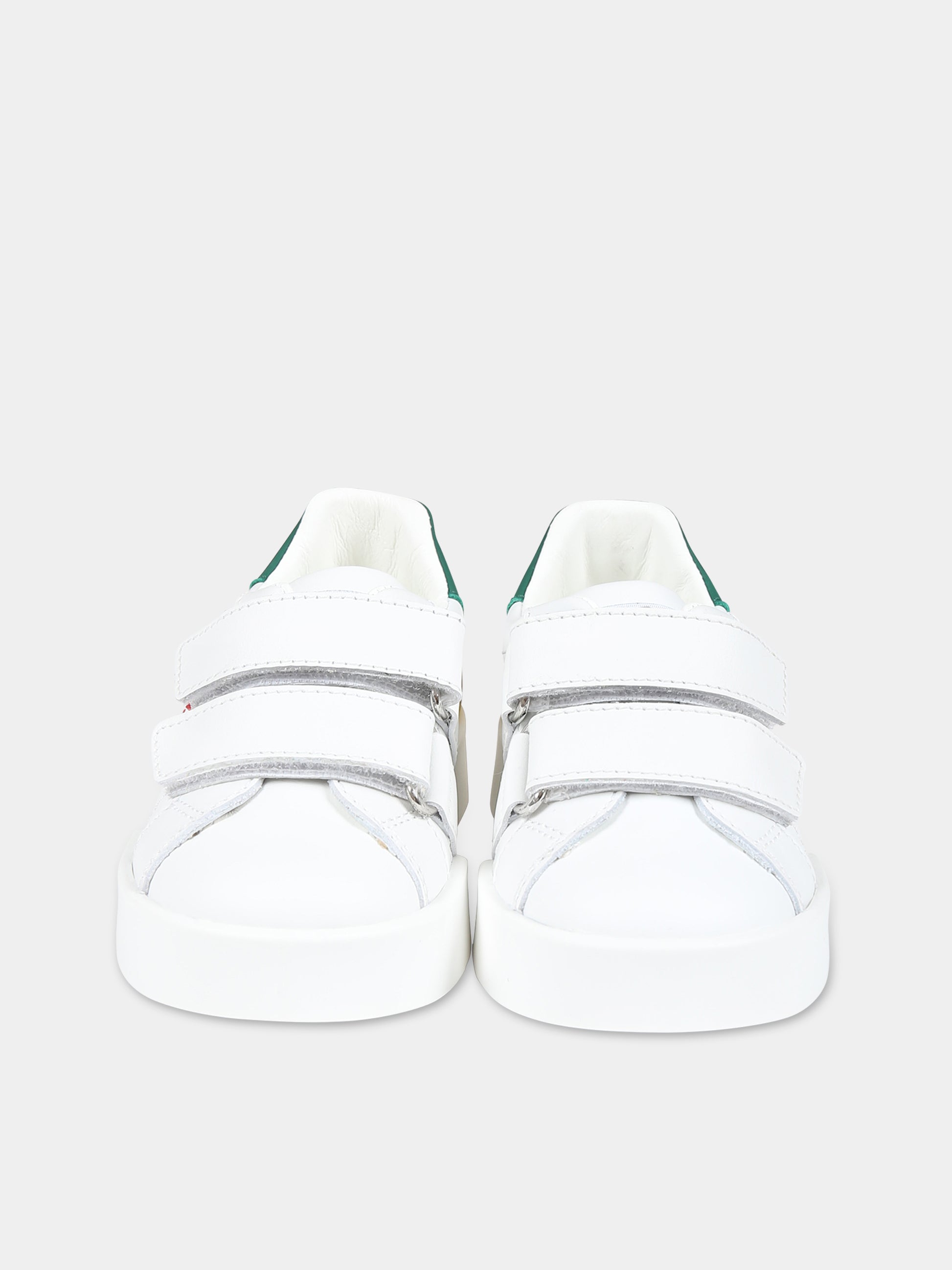 Sneakers bianche per bambini con logo,Dolce & Gabbana Kids,DN0194 AN384 8N530