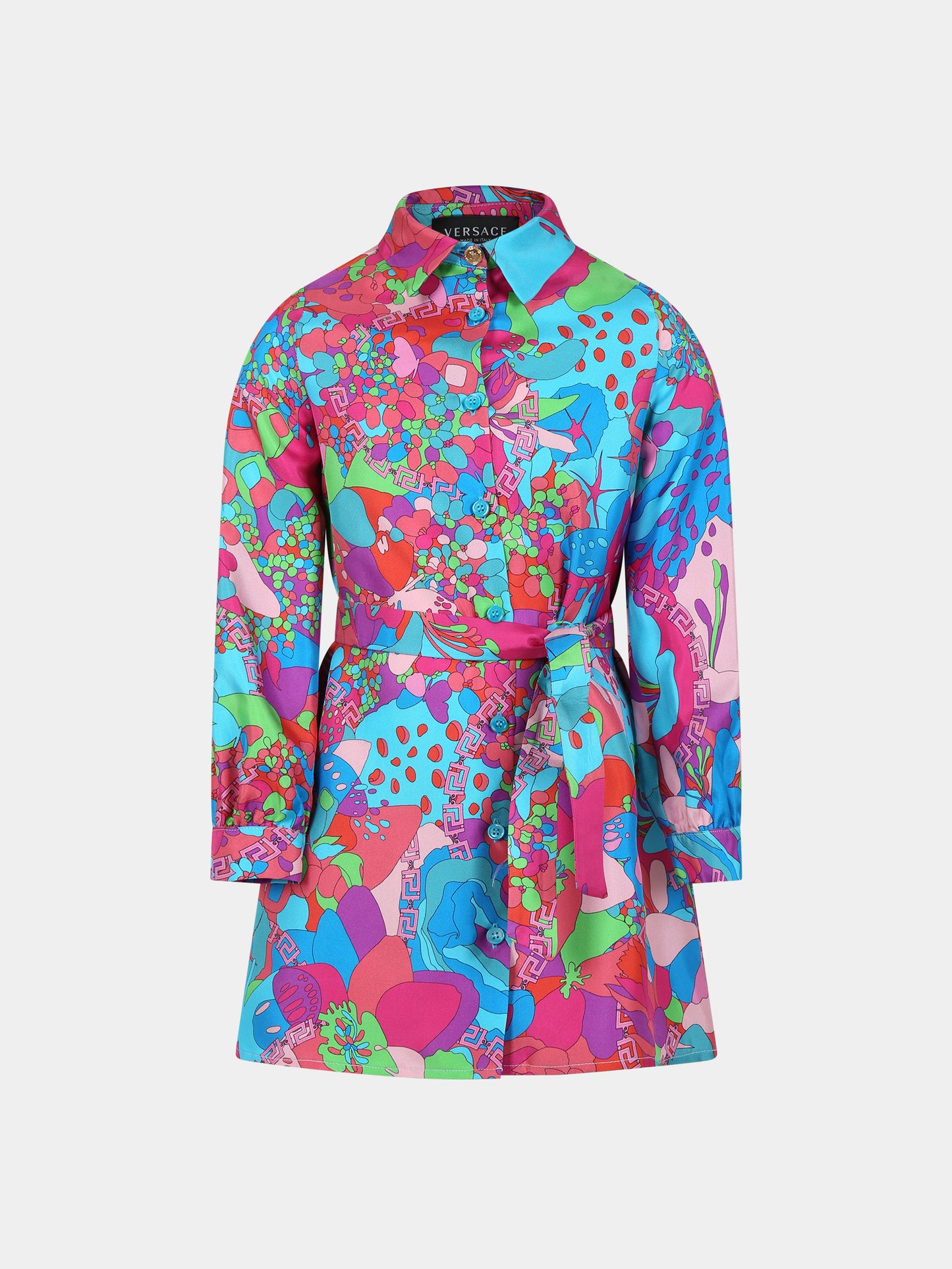 Vestito mutlicolor per bambina con stampa,Versace,1003517 1A08873 5V020