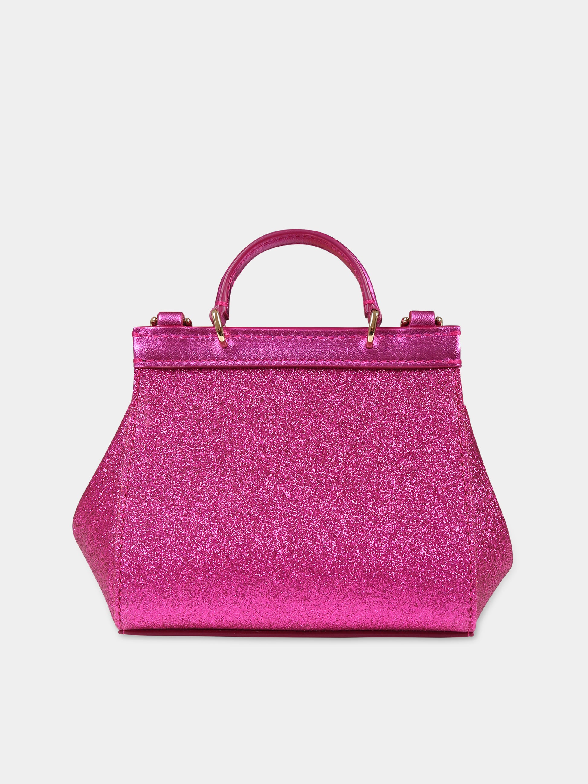 Borsa fucsia per bambina con logo,Dolce & Gabbana Kids,EB0003 AA745 80422