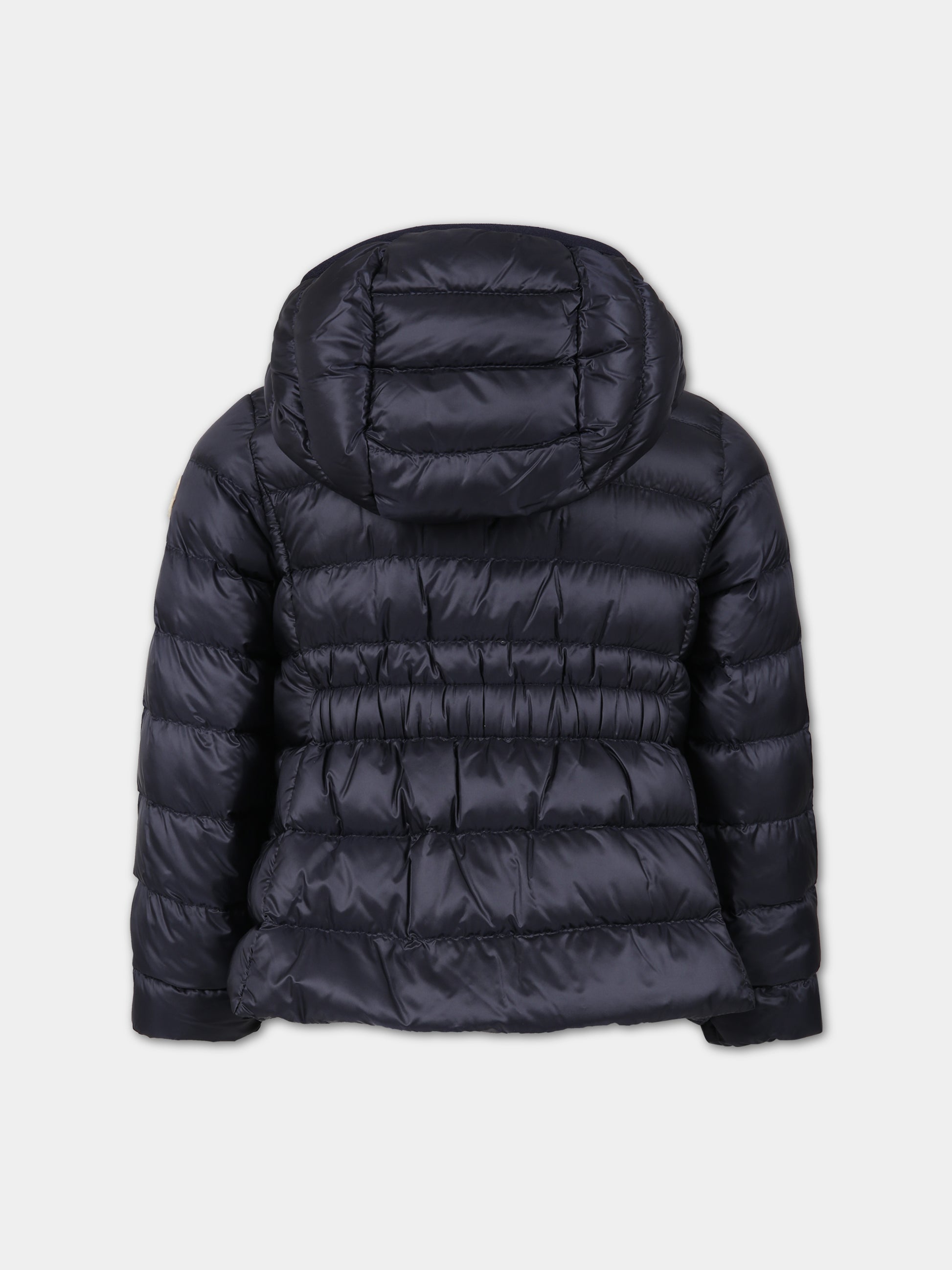 Piumino  Liset  blu per bambina con patch logato,Moncler Kids,954 1A00102 53048 778