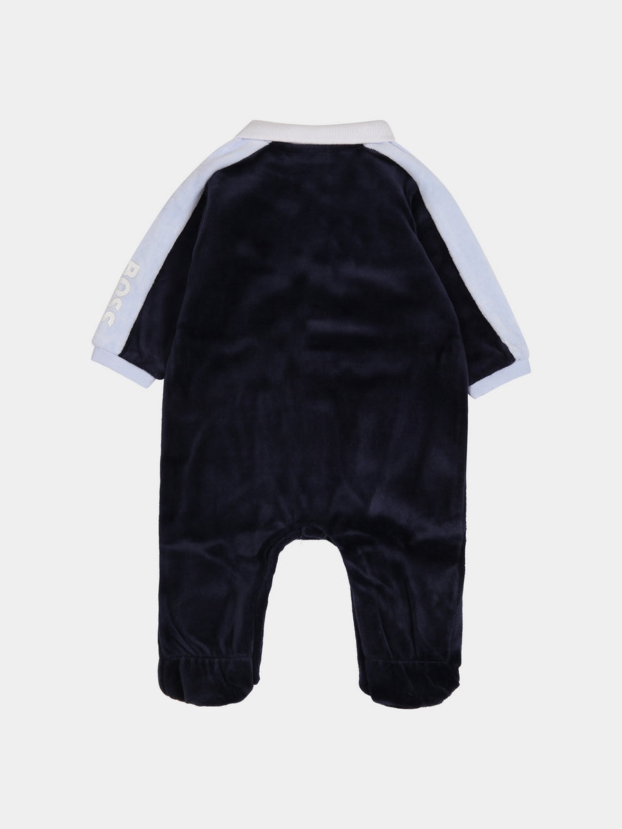 Tutina blu per neonato con logo,Boss,J97209 MARINE