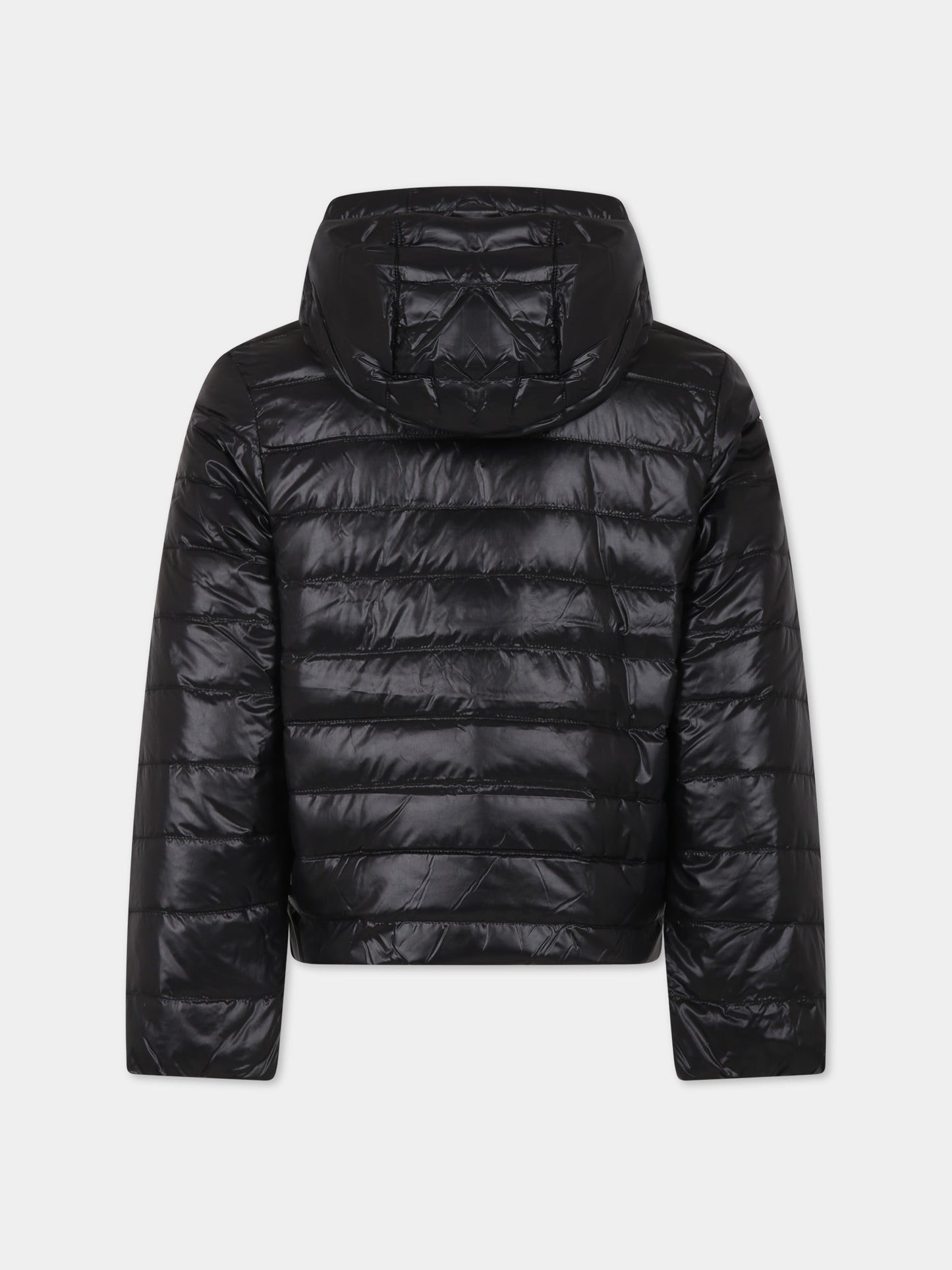 Piumino nero reversibile per bambino con logo,Boss,J26516 09B