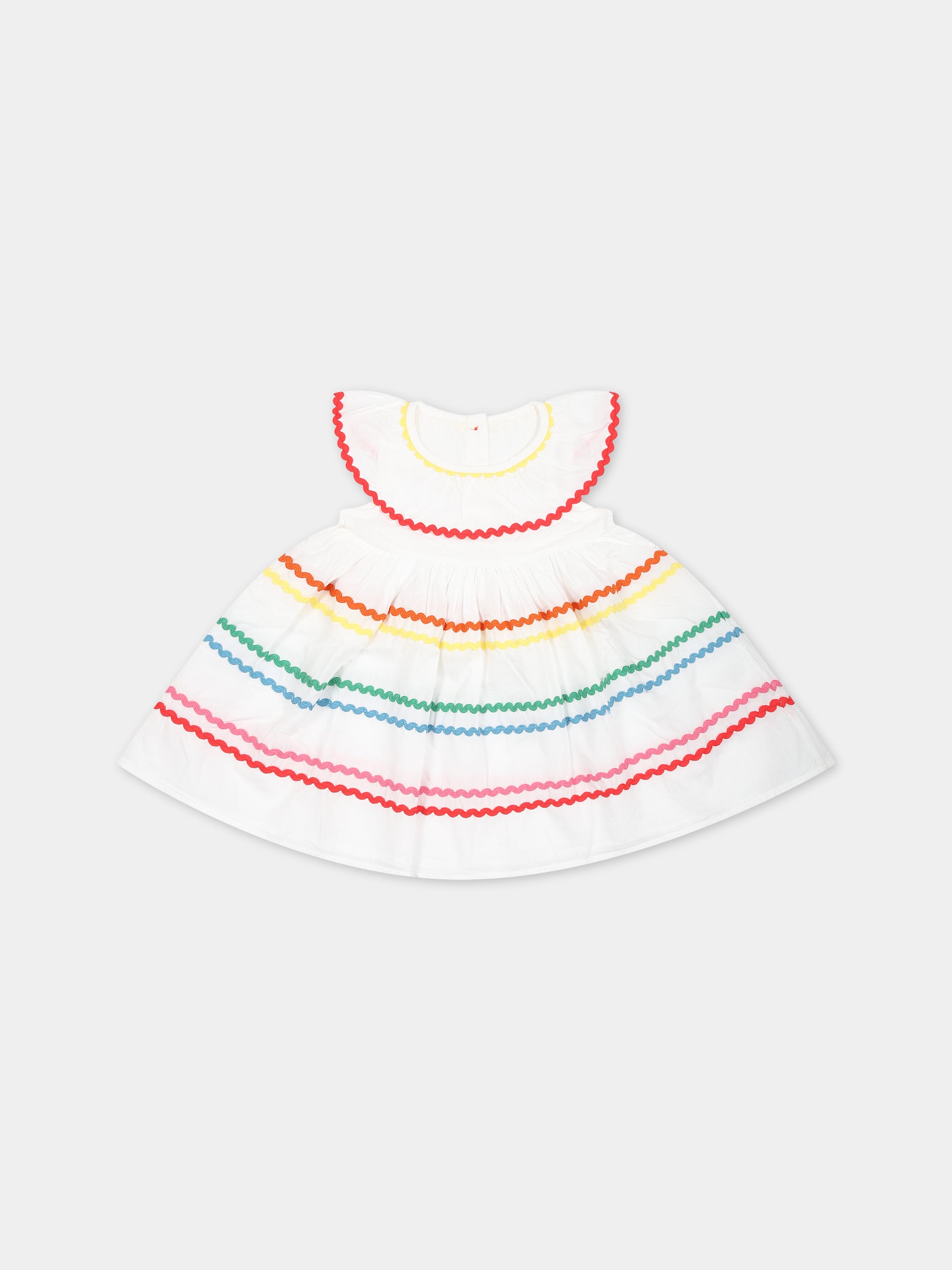 Vestito bianco per neonata con ricami,Stella Mccartney Kids,TS1082 Z0142 101