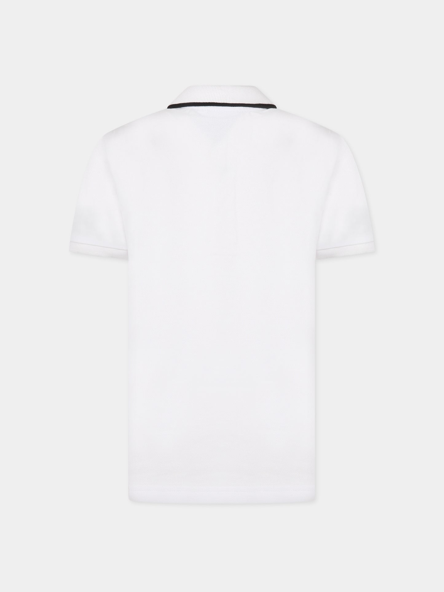 Polo bianca per bambino con logo,Boss,J25O26 10P