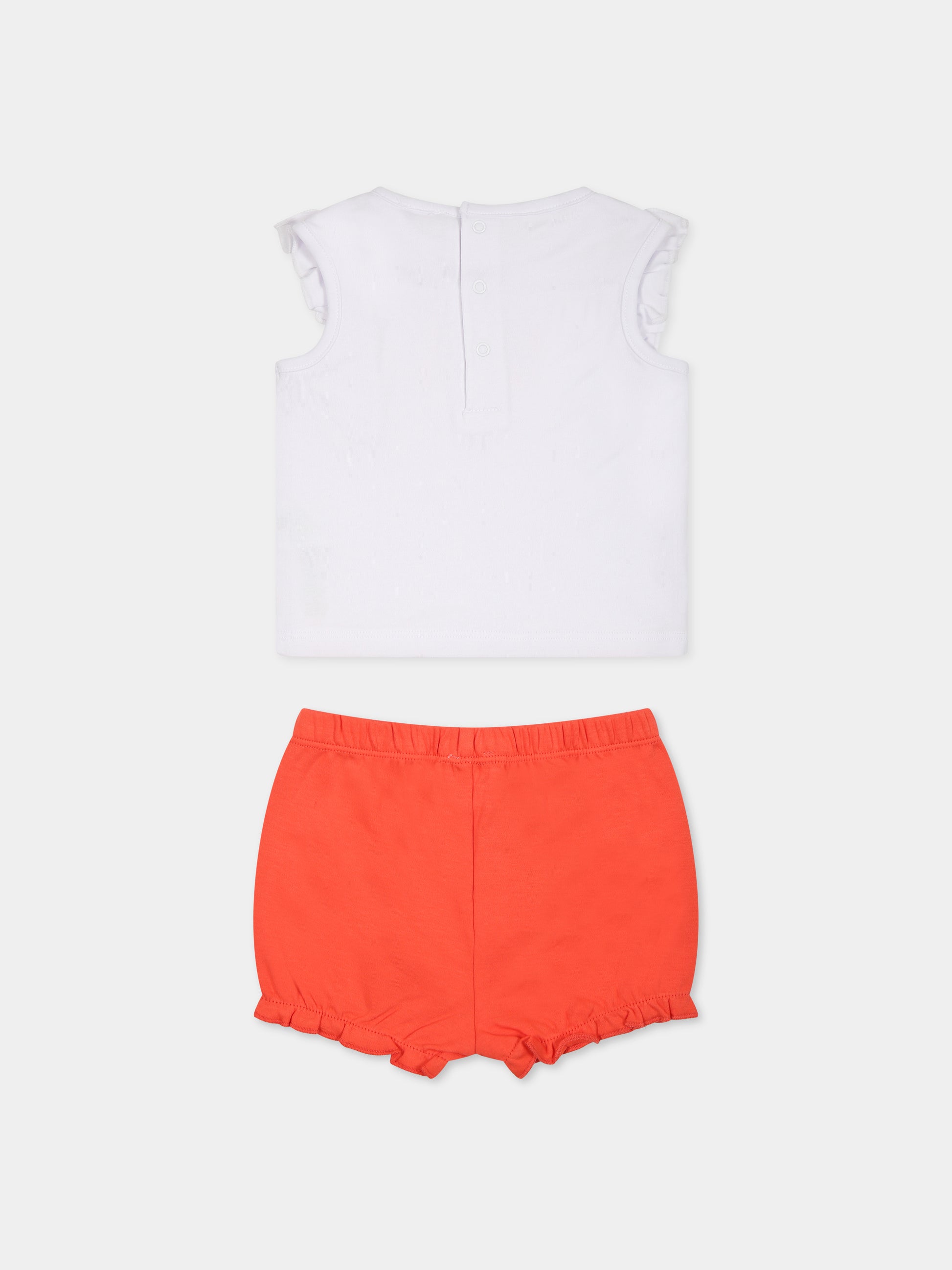 Completo multicolor per neonata con cuore,Carrement Beau,Y98207 N44