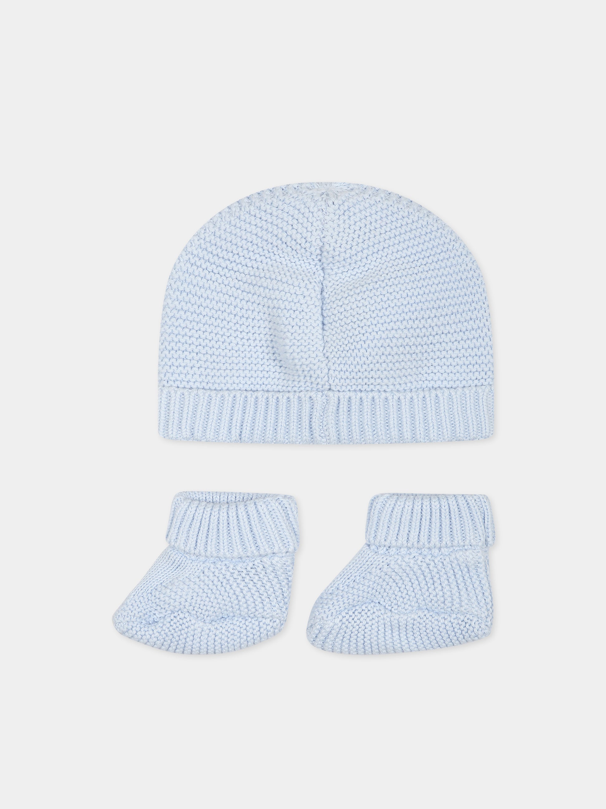 Set celeste per neonato con logo,Carrement Beau,Y98216 78K