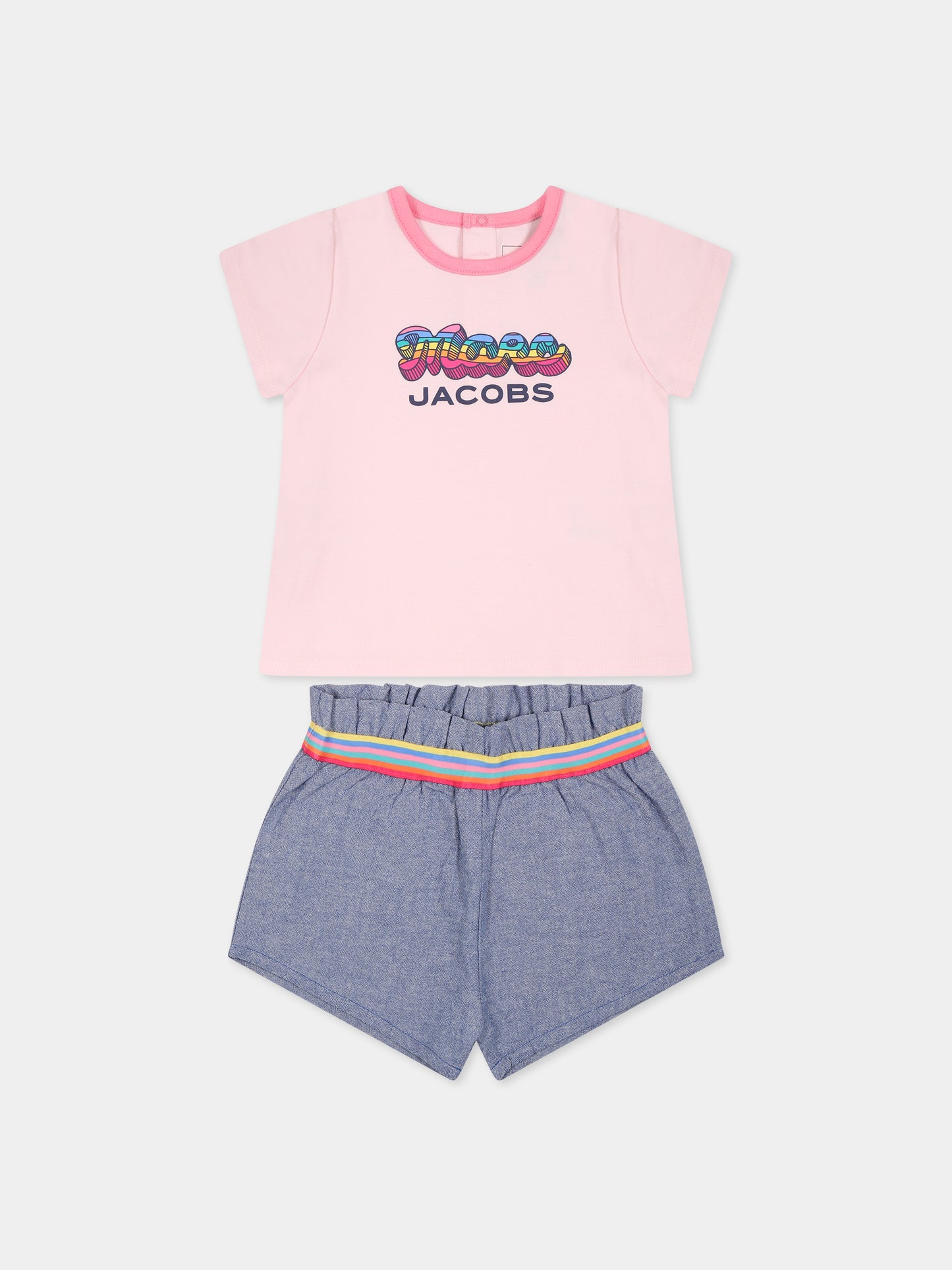 Completo multicolor per neonata con logo,Little Marc Jacobs,W98163 475