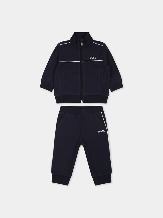 Completo blu per bambino con logo,Boss,J08076 849