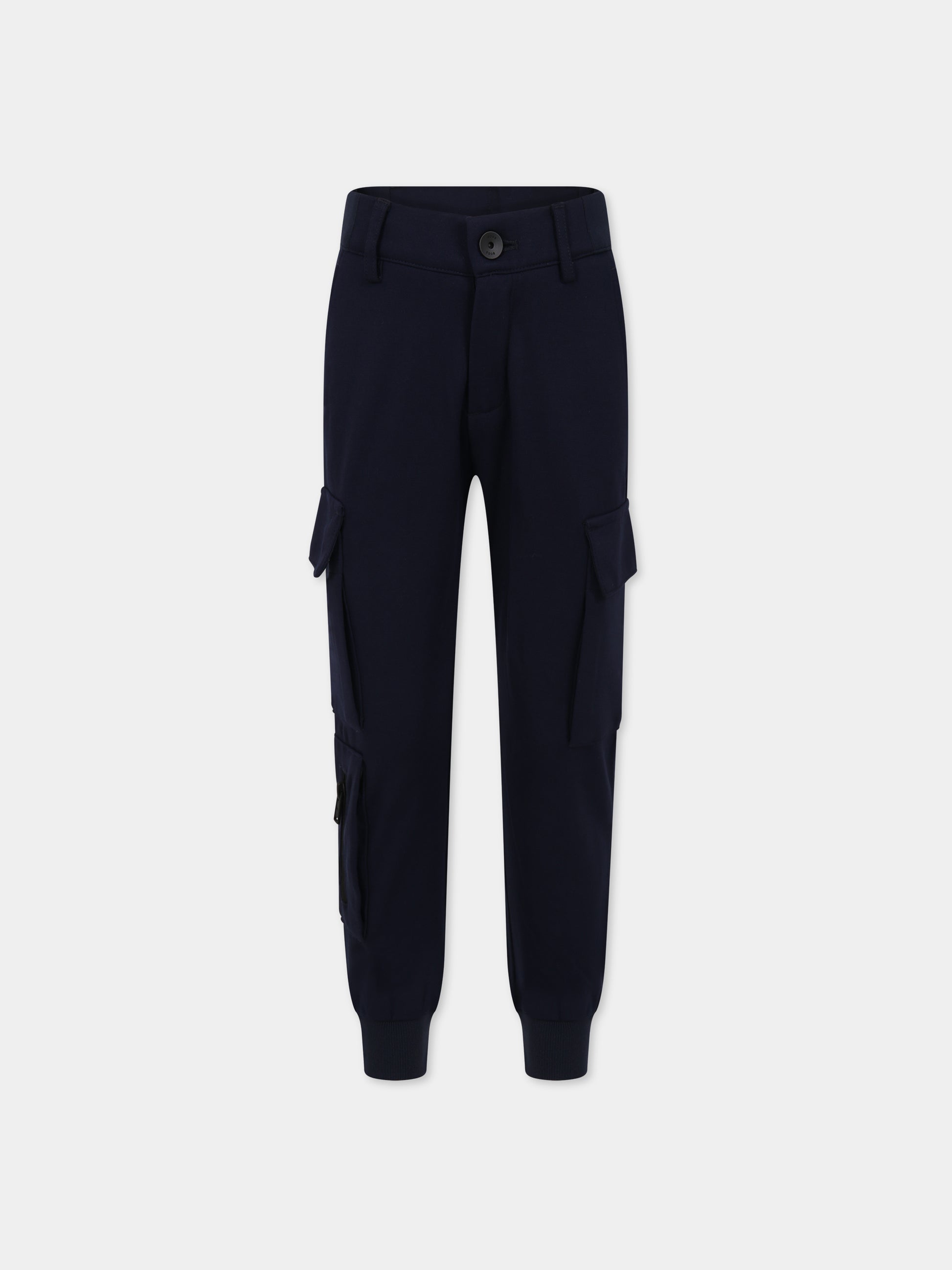 Pantaloni blu per bambino con logo,Boss,J24843 849