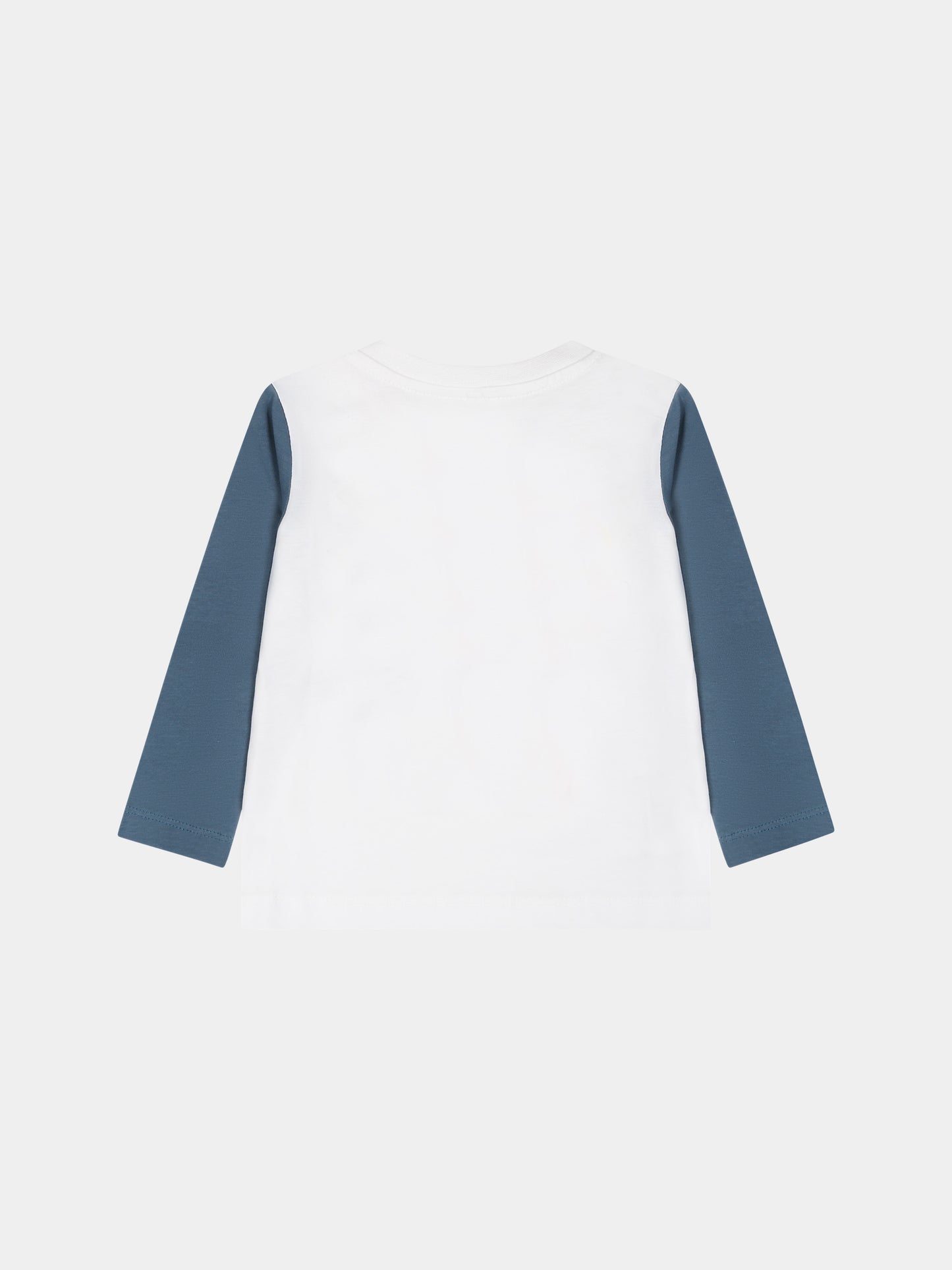 T-shirt bianca per neonati con stampa funghi,Stella Mccartney Kids,8R8570 Z0434 100