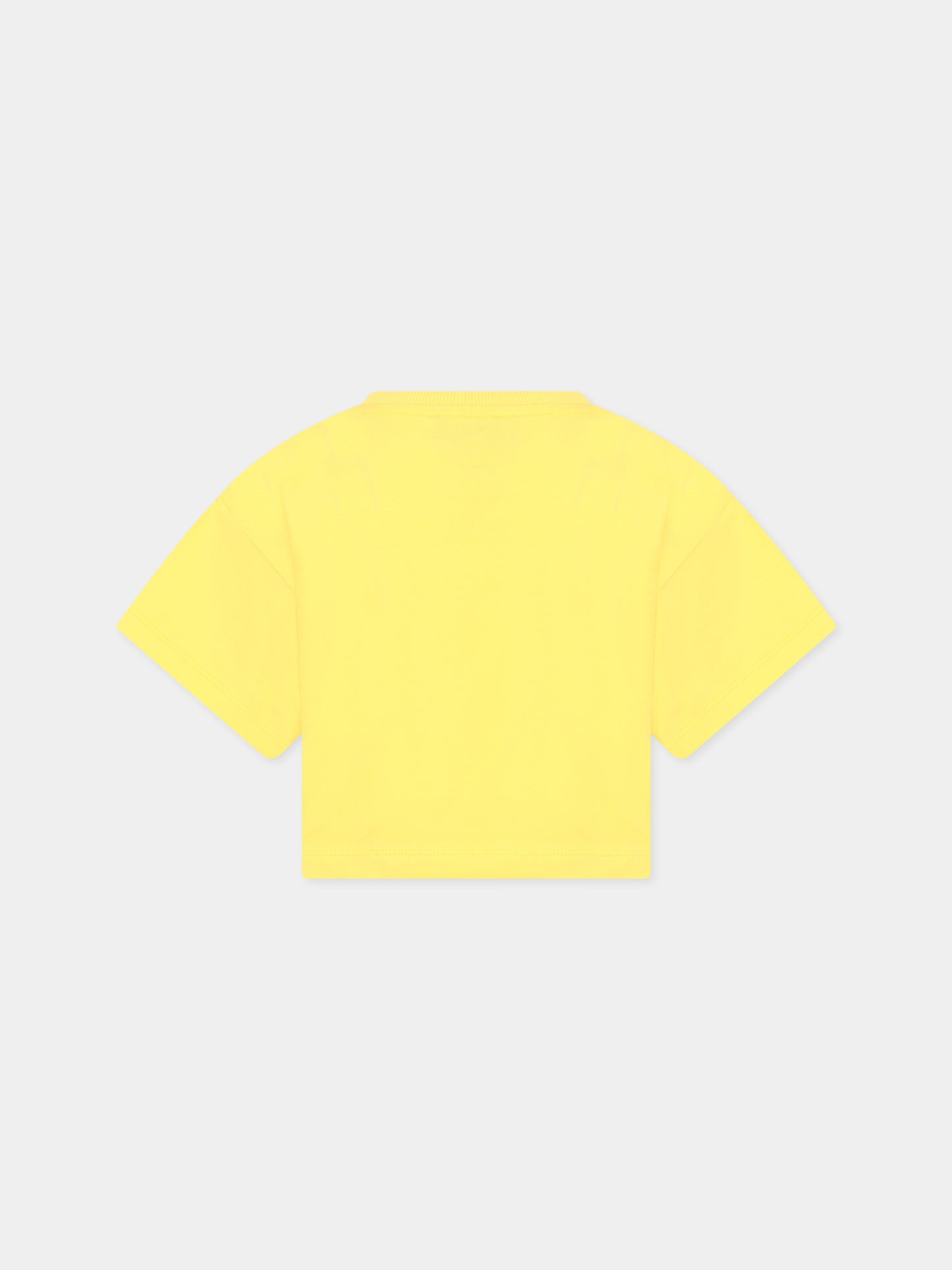 T-shirt gialla per bambina con Teddy Bear e logo,Moschino Kids,HDM04X LBA10 50162