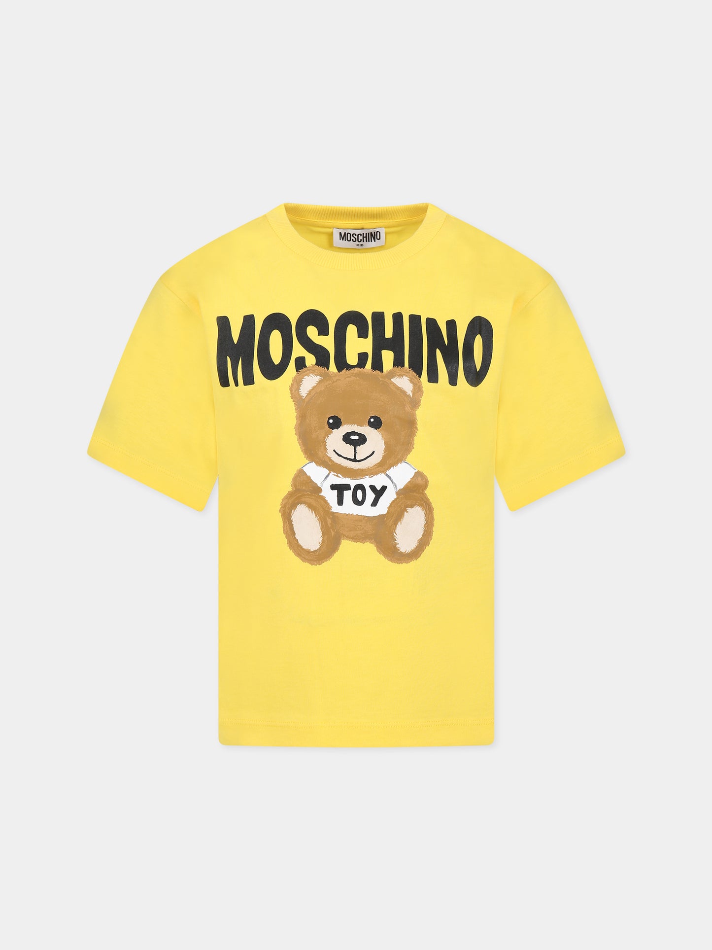 T-shirt gialla per bambini con Teddy Bear,Moschino Kids,HOM03R LAA23 50162