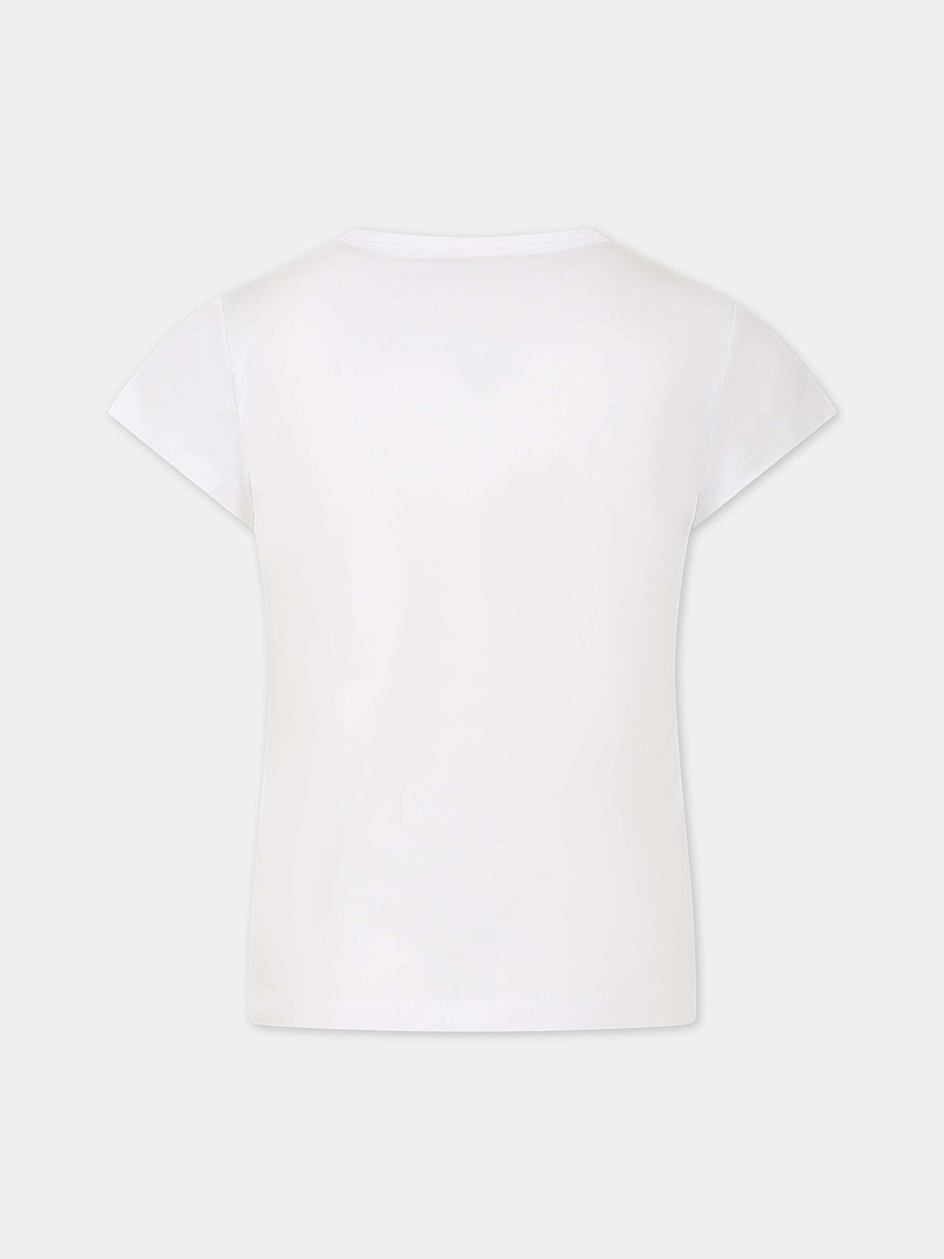 T-shirt bianca per bambina con logo,Dimensione Danza,031952/48 002
