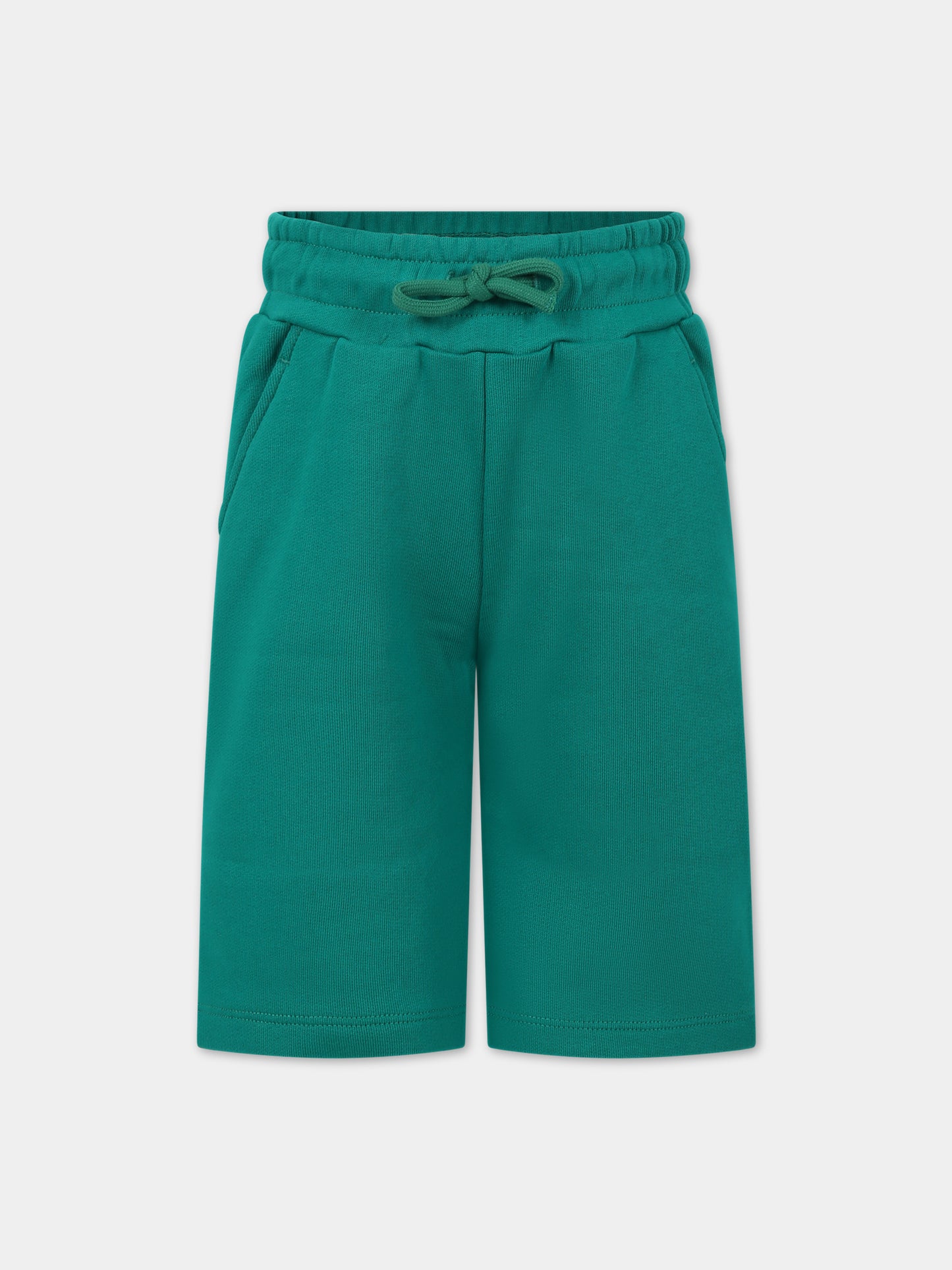 Shorts verdi per bambino con logo,Dondup Kids,DMBE55 CFF211005 FF21
