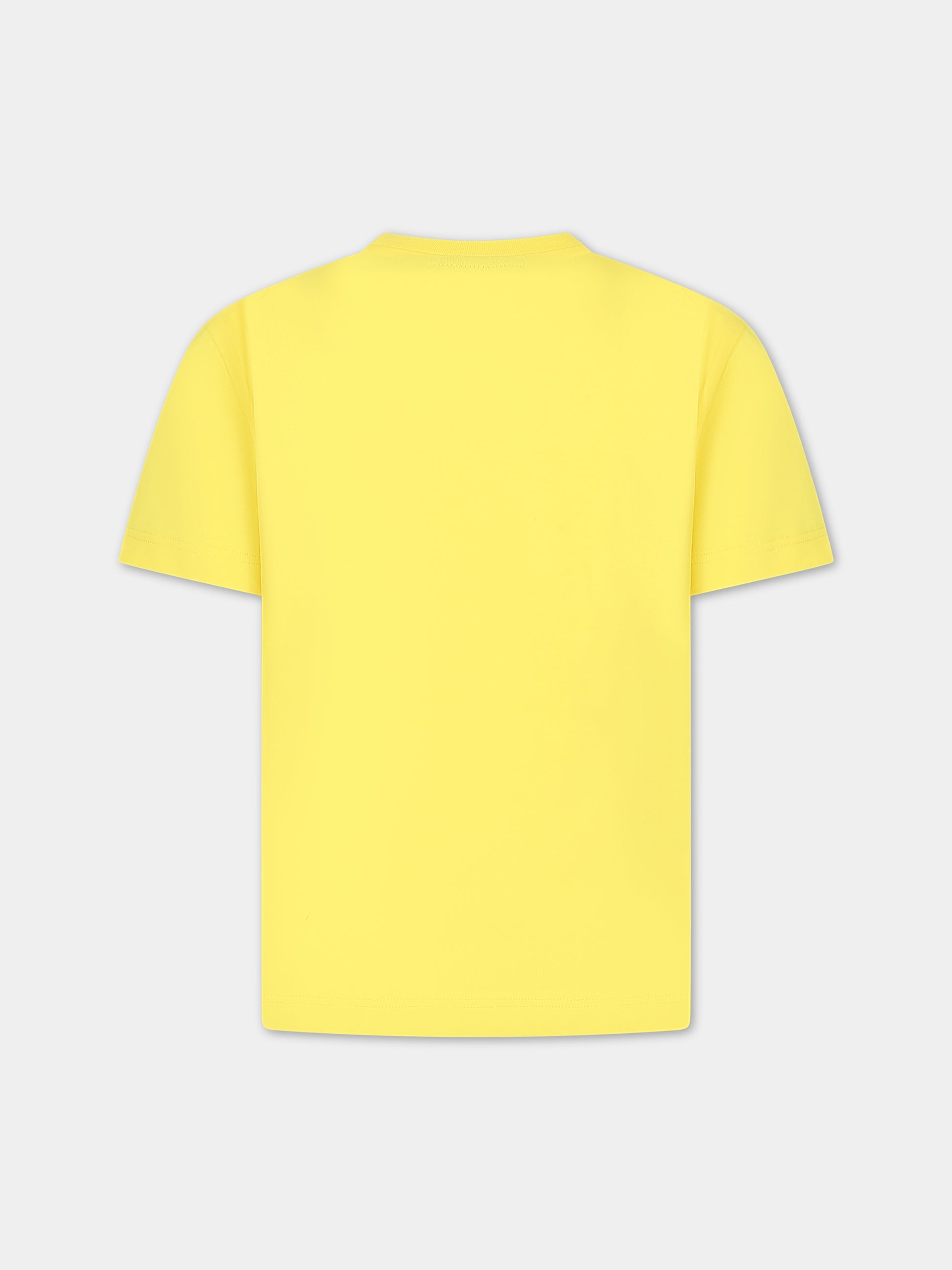 T-shirt gialla per bambino con iconica saetta e logo,Neil Barrett Kids,033589 020
