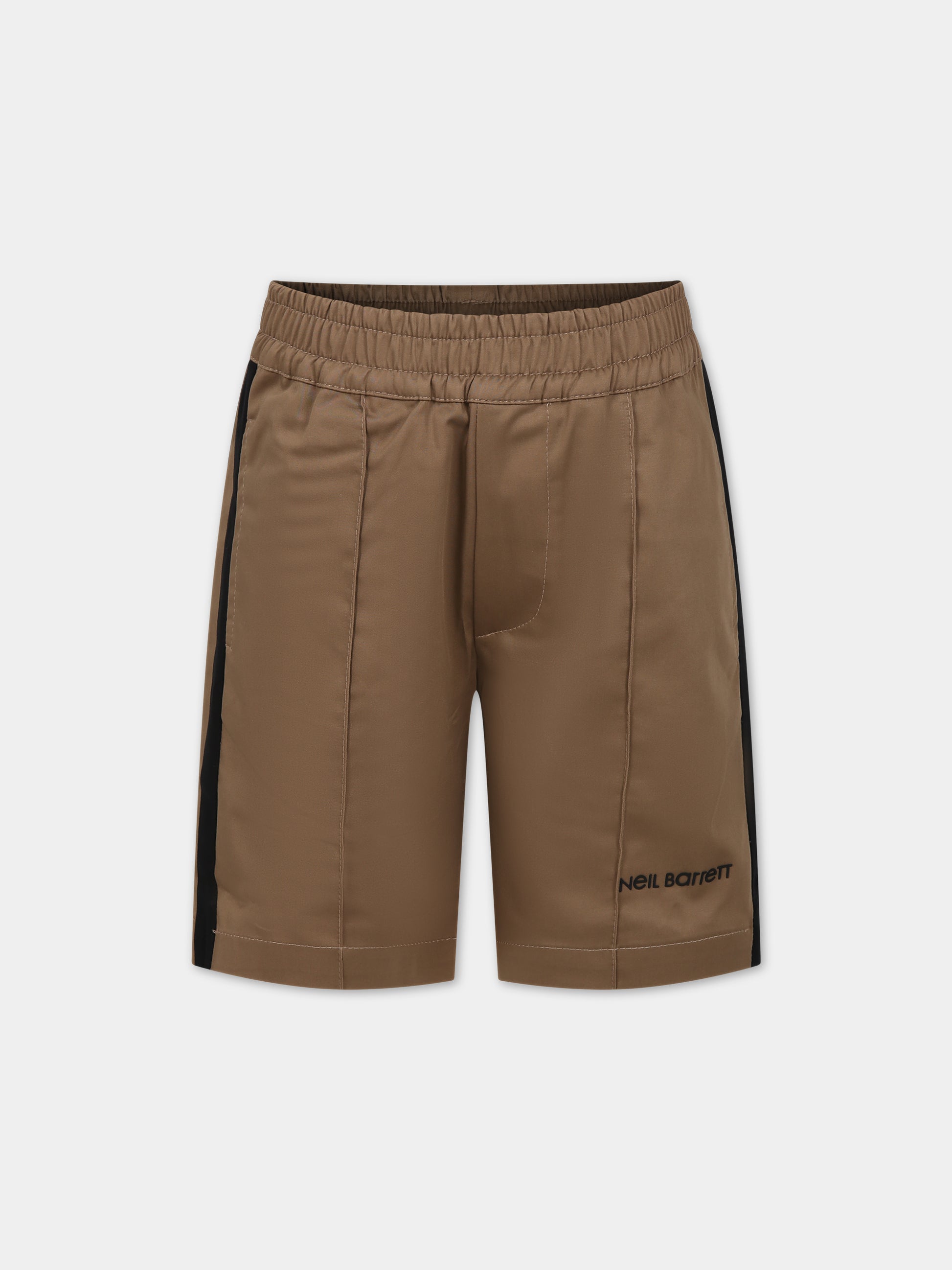 Shorts sportivo beige per bambino,Neil Barrett Kids,033614 225