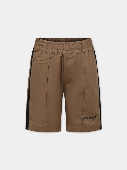 Shorts sportivo beige per bambino,Neil Barrett Kids,033614 225