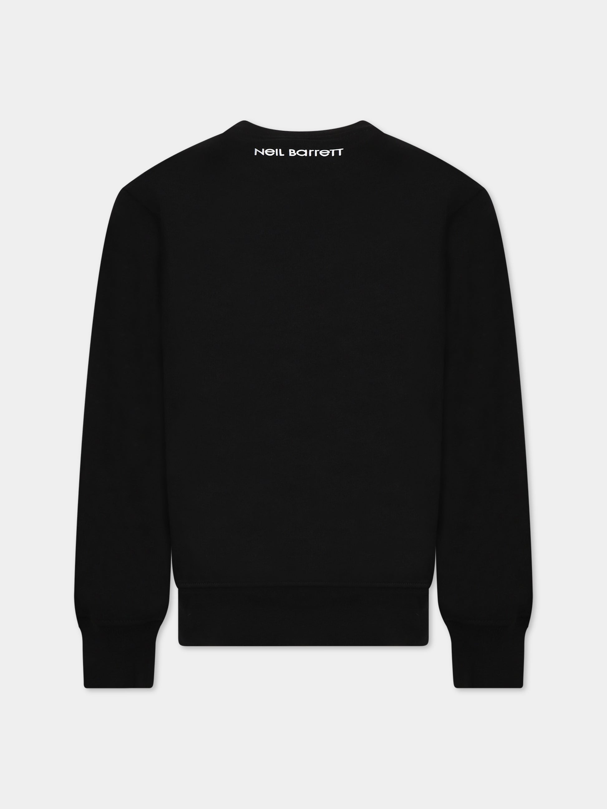 Felpa nera per bambino con iconcihe saette,Neil Barrett Kids,033622 110/09