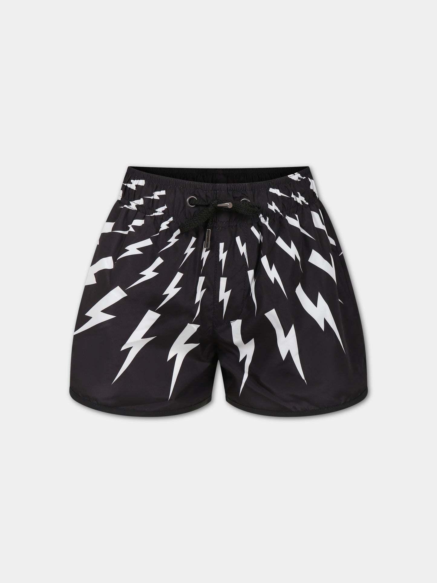 Boxer mare nero per bambino con iconiche saette,Neil Barrett Kids,033626 110/09