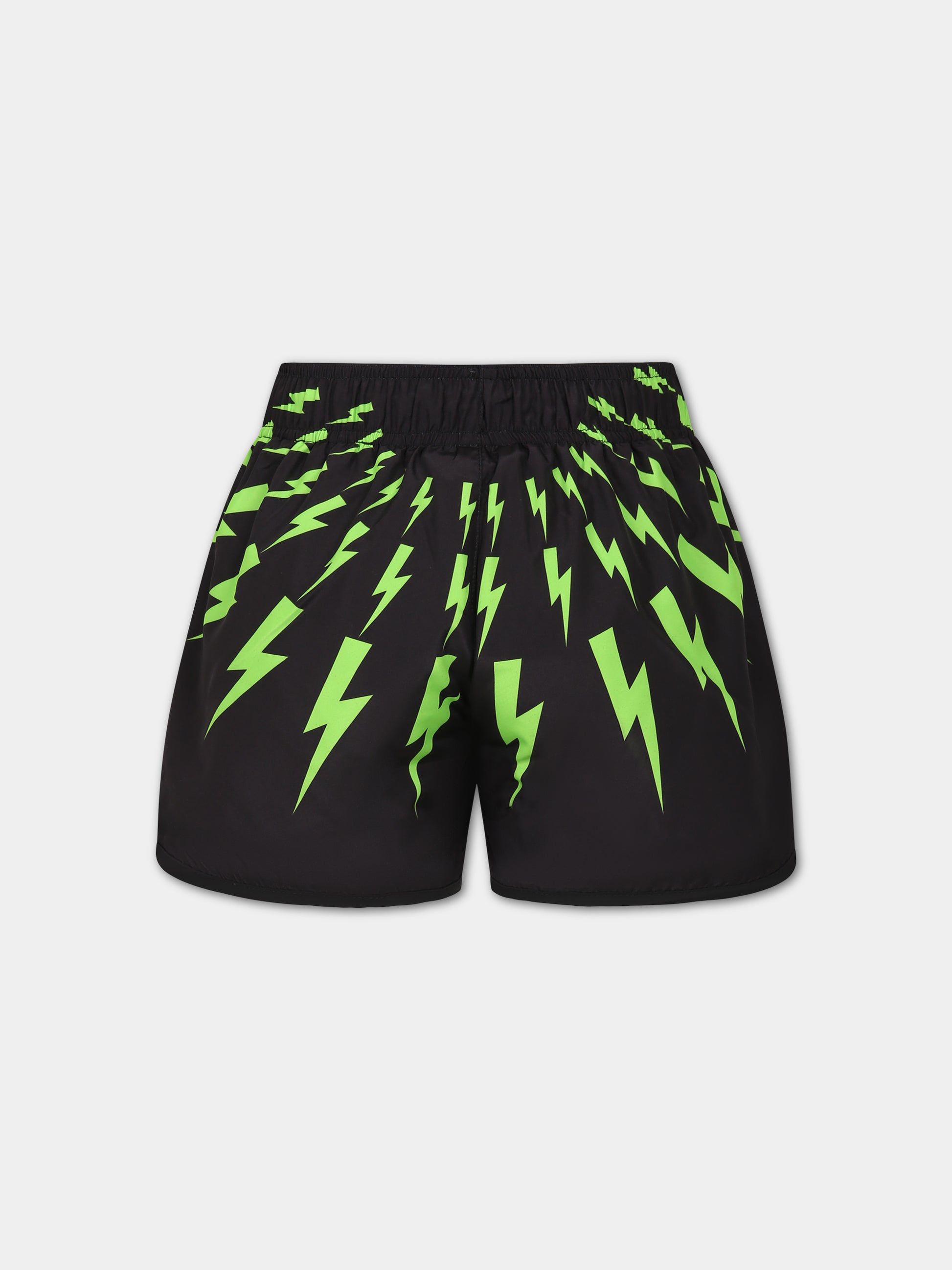 Boxer mare nero per bambino con iconiche saette,Neil Barrett Kids,033626 110/48