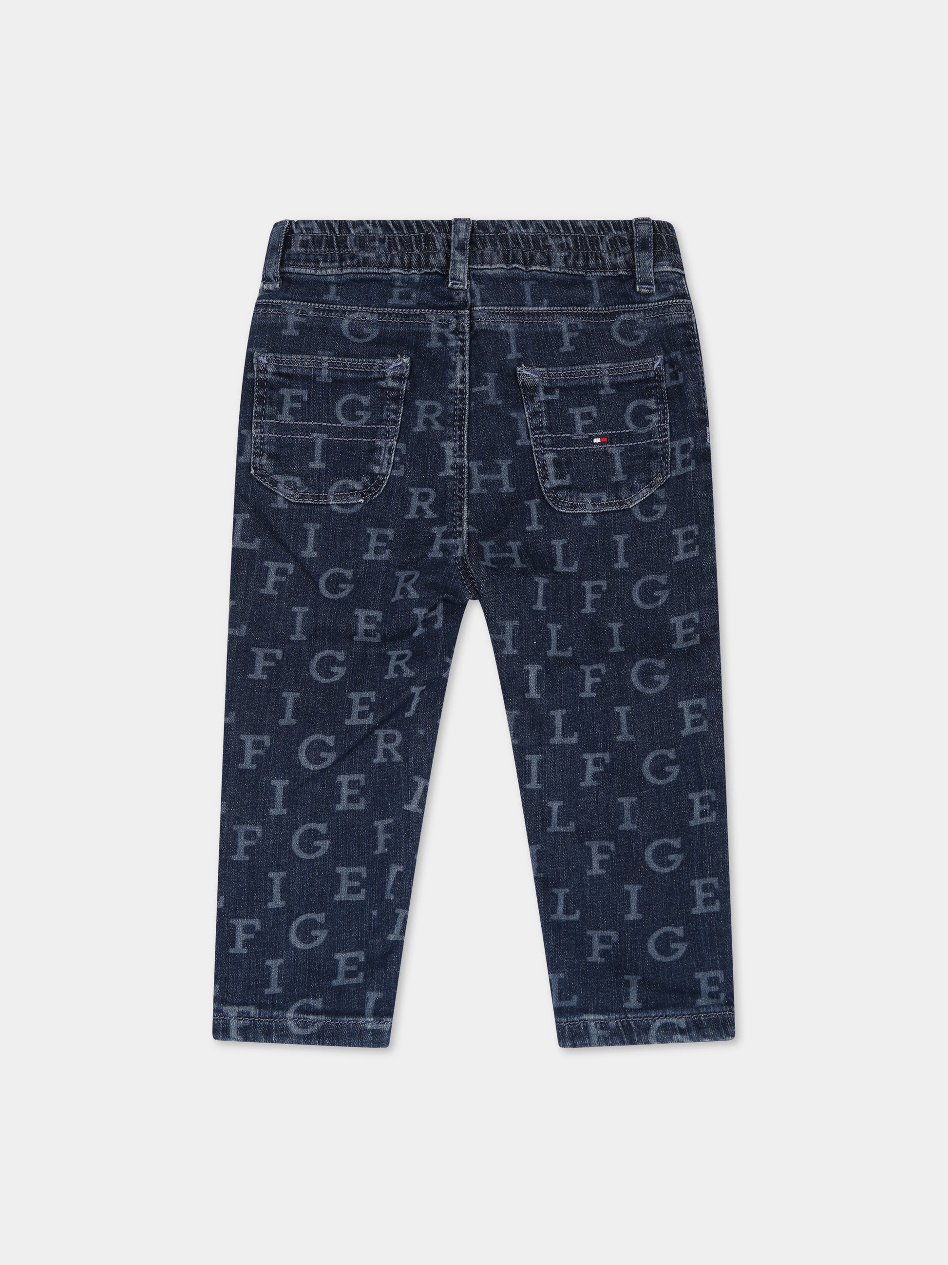 Jeans blu per neonato con logo,Tommy Hilfiger Junior,KN0KN01659 1A4