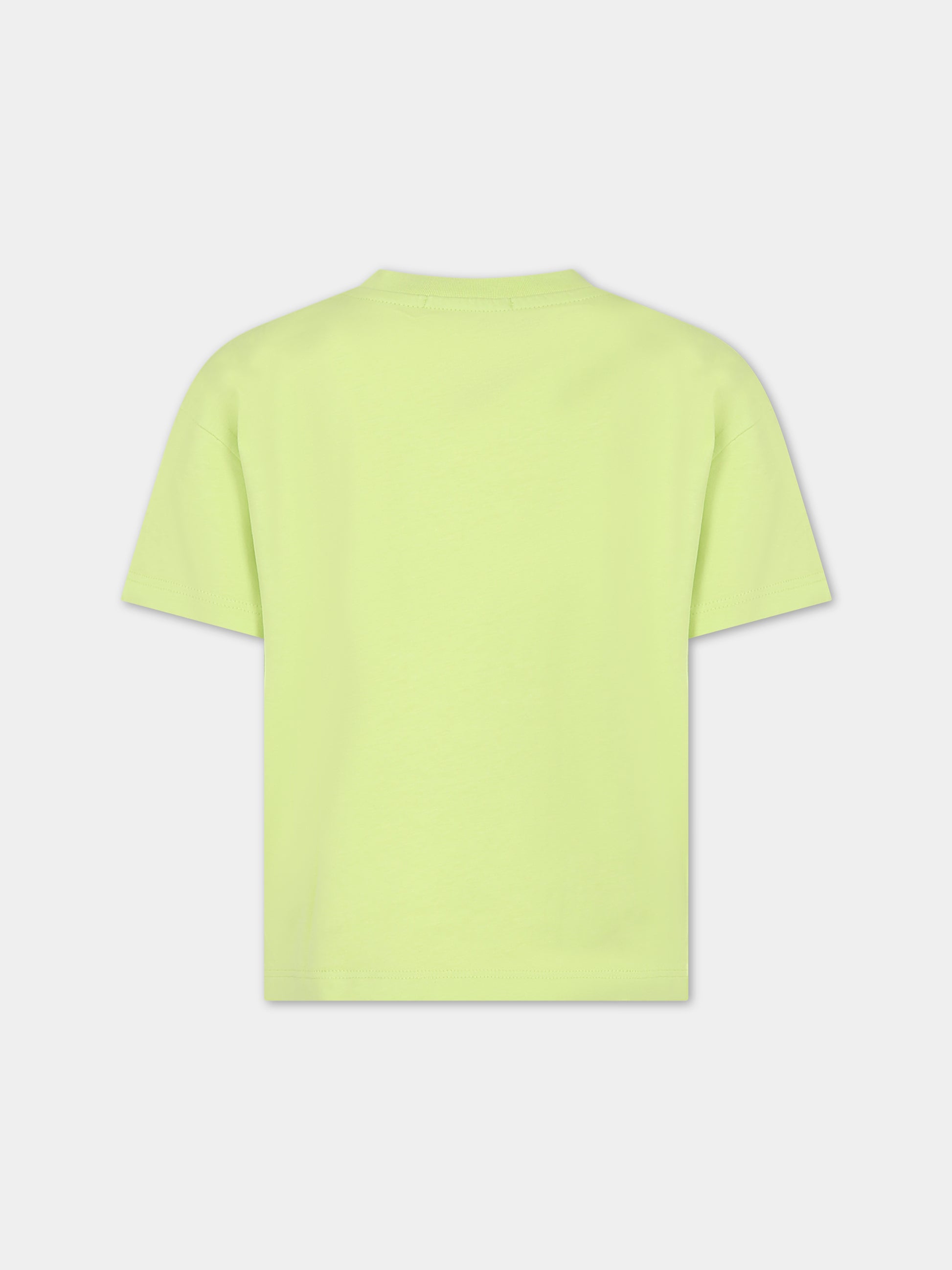 T-shirt gialla per bambini con logo,Msgm Kids,MS029315 086