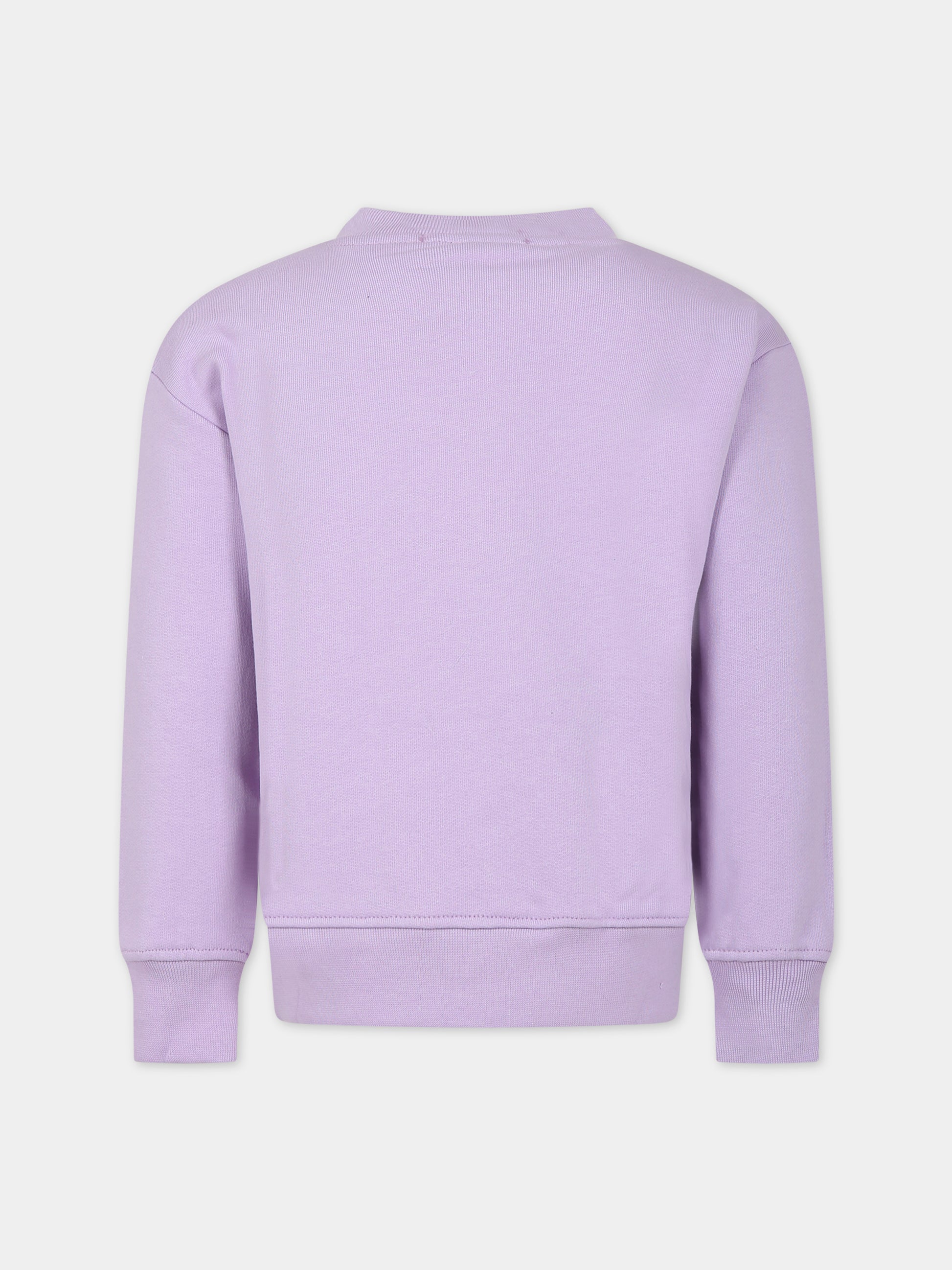 Felpa lilla per bambini con logo,Msgm Kids,MS029322 071