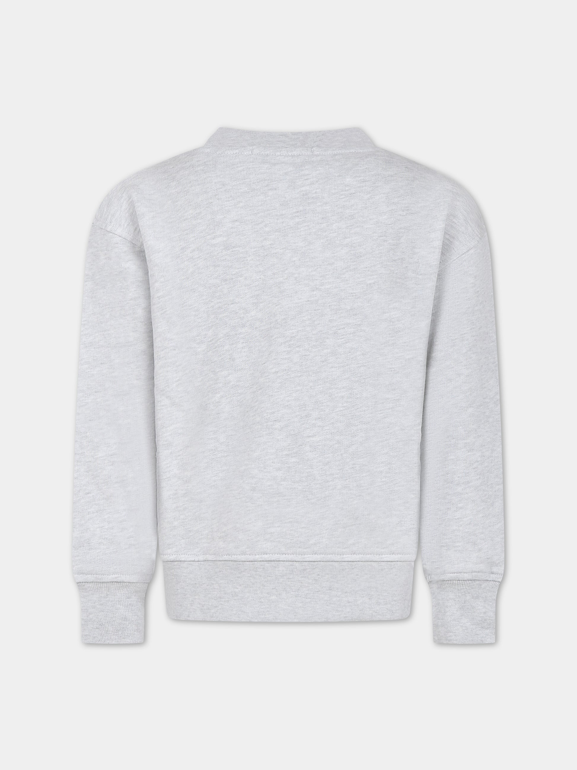 Felpa grigia per bambini con logo,Msgm Kids,MS029324 107