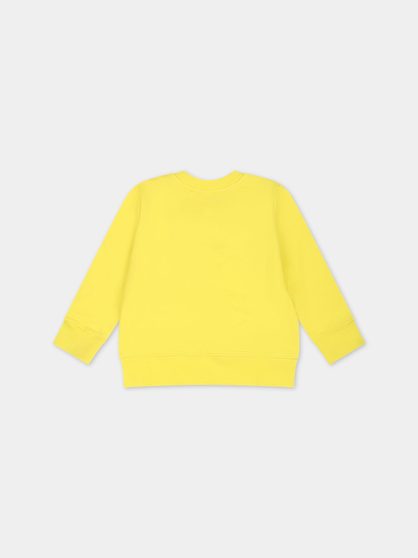 Felpa gialla per neonati con logo multicolor,Msgm Kids,MS029358 020