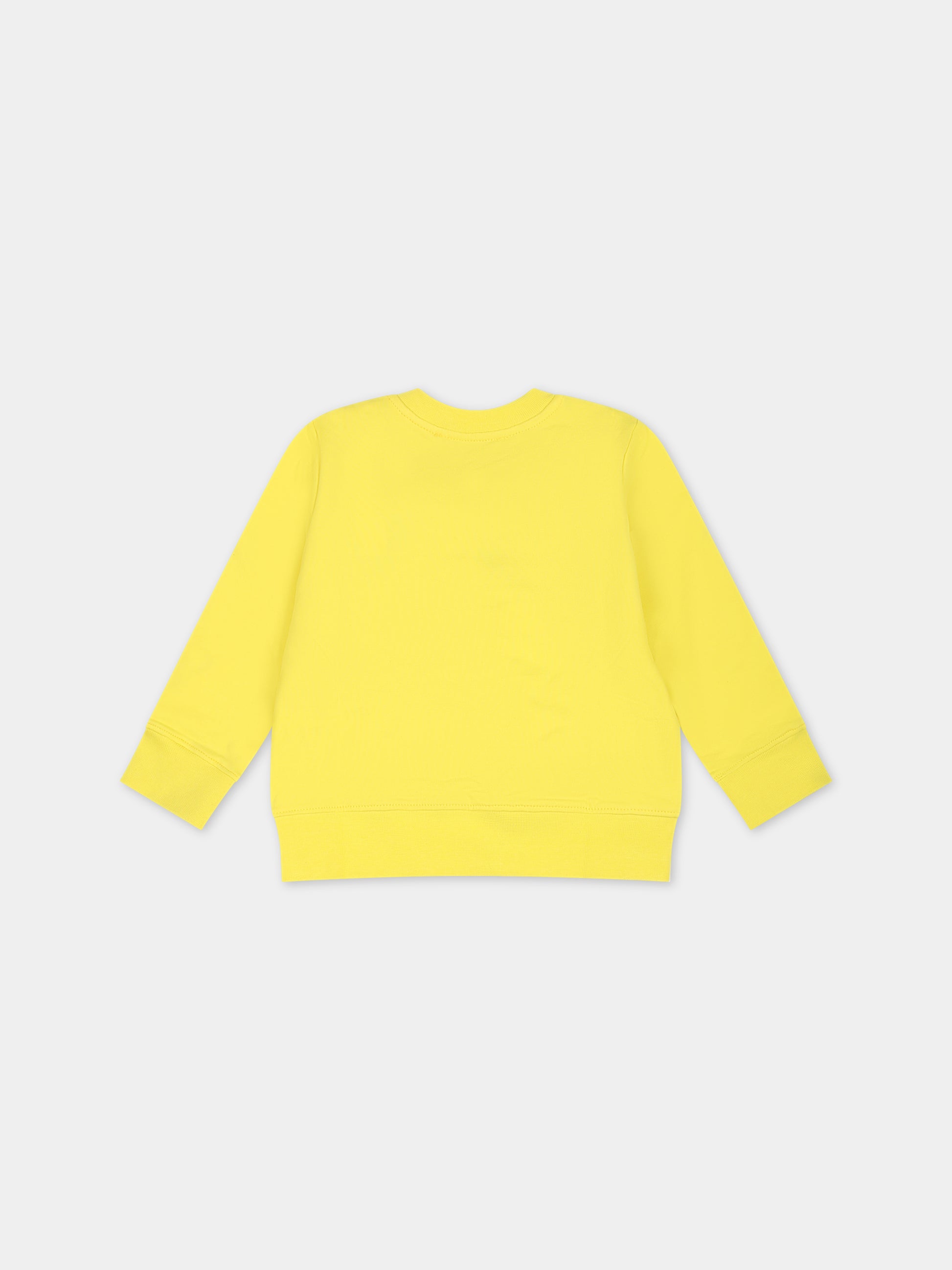 Felpa gialla per neonati con logo multicolor,Msgm Kids,MS029358 020