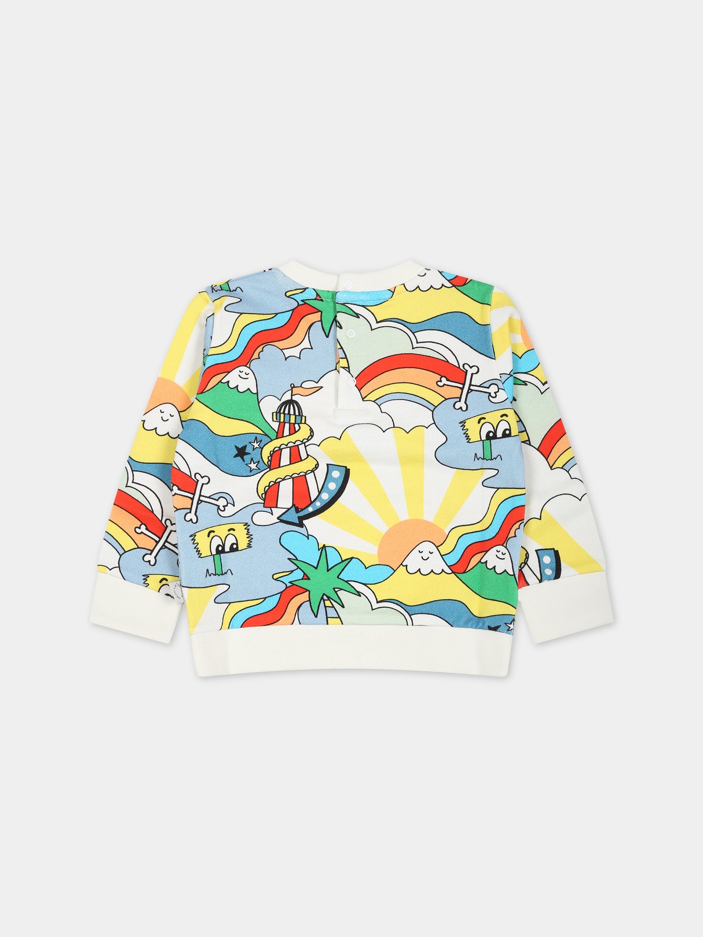 Felpa avorio per neonato con stampa,Stella Mccartney Kids,TS4520 Z1073 101MC