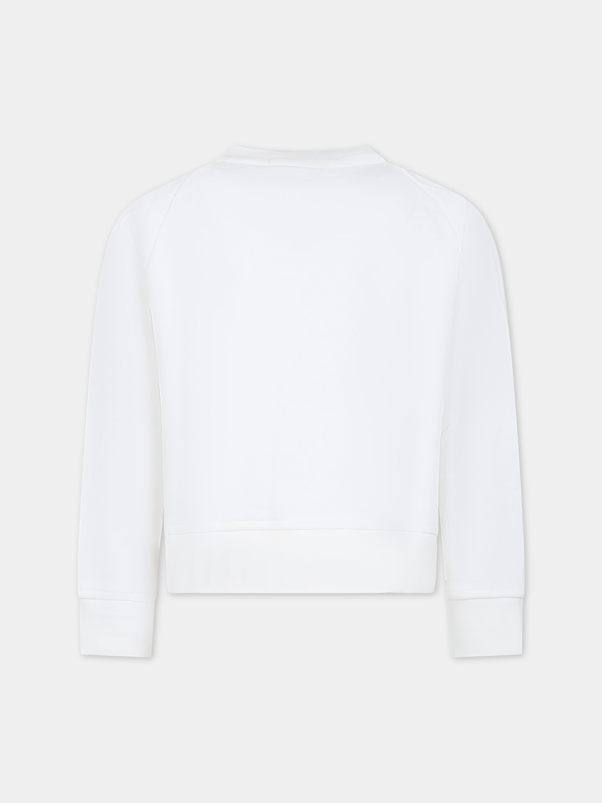 Felpa bianca per bambina con logo,Stella Mccartney Kids,TS4C00 Z0499 101