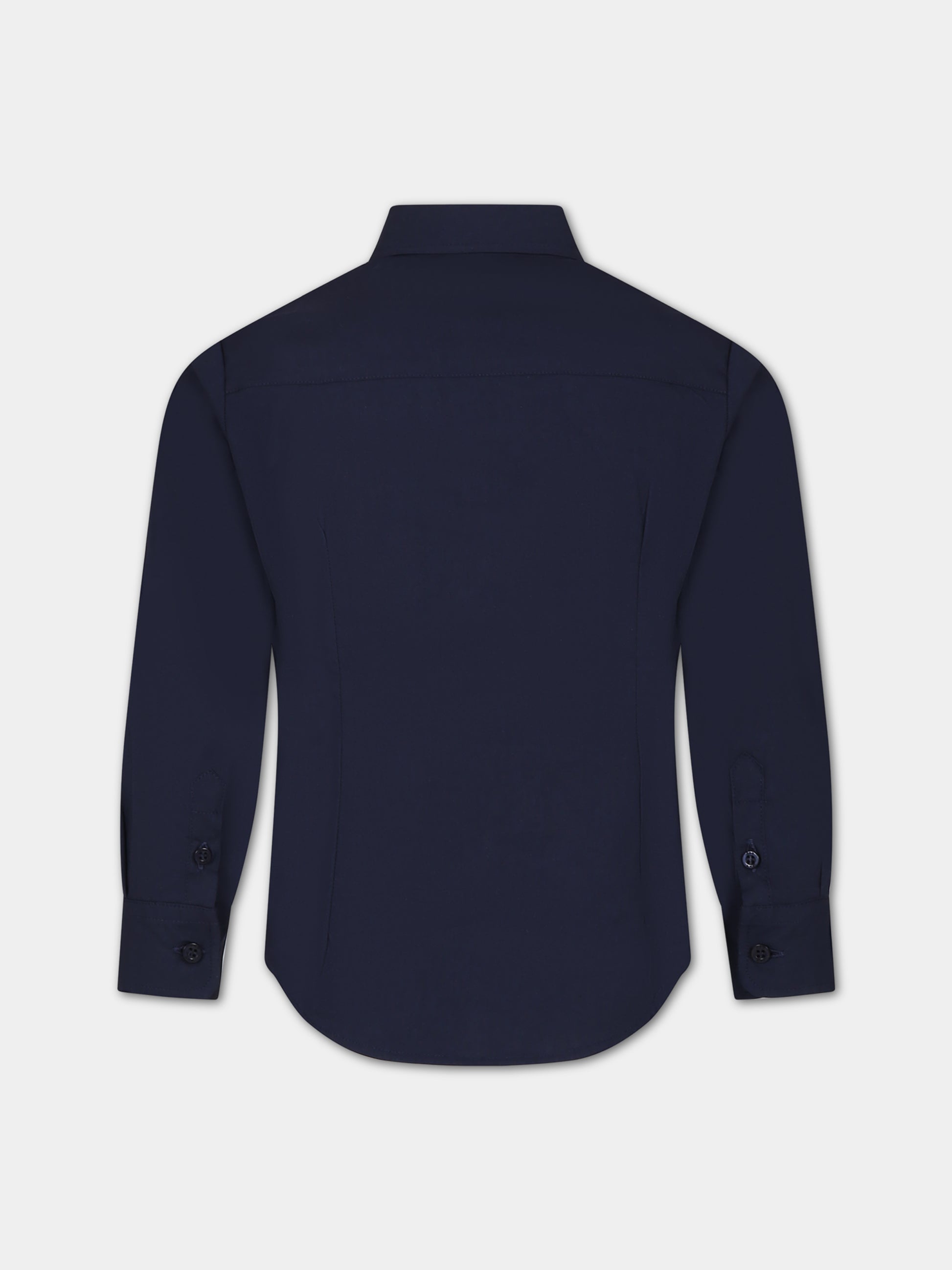 Camicia blu per bambino con logo,Fay Kids,FS5P30 P0013 620